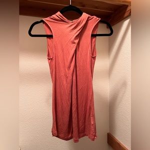 Front Twist Mock Turtle Neck